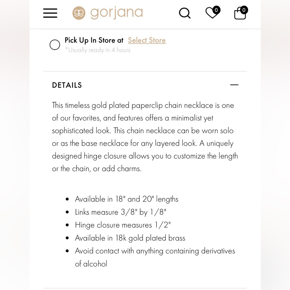 Gorjana Gold Chain Necklace - Picture 5 of 5